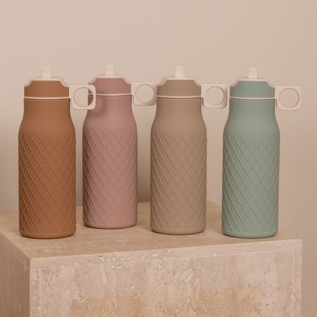 nuuroo Isa silikone drikkedunk - 400 ml Drinking bottle Woodrose