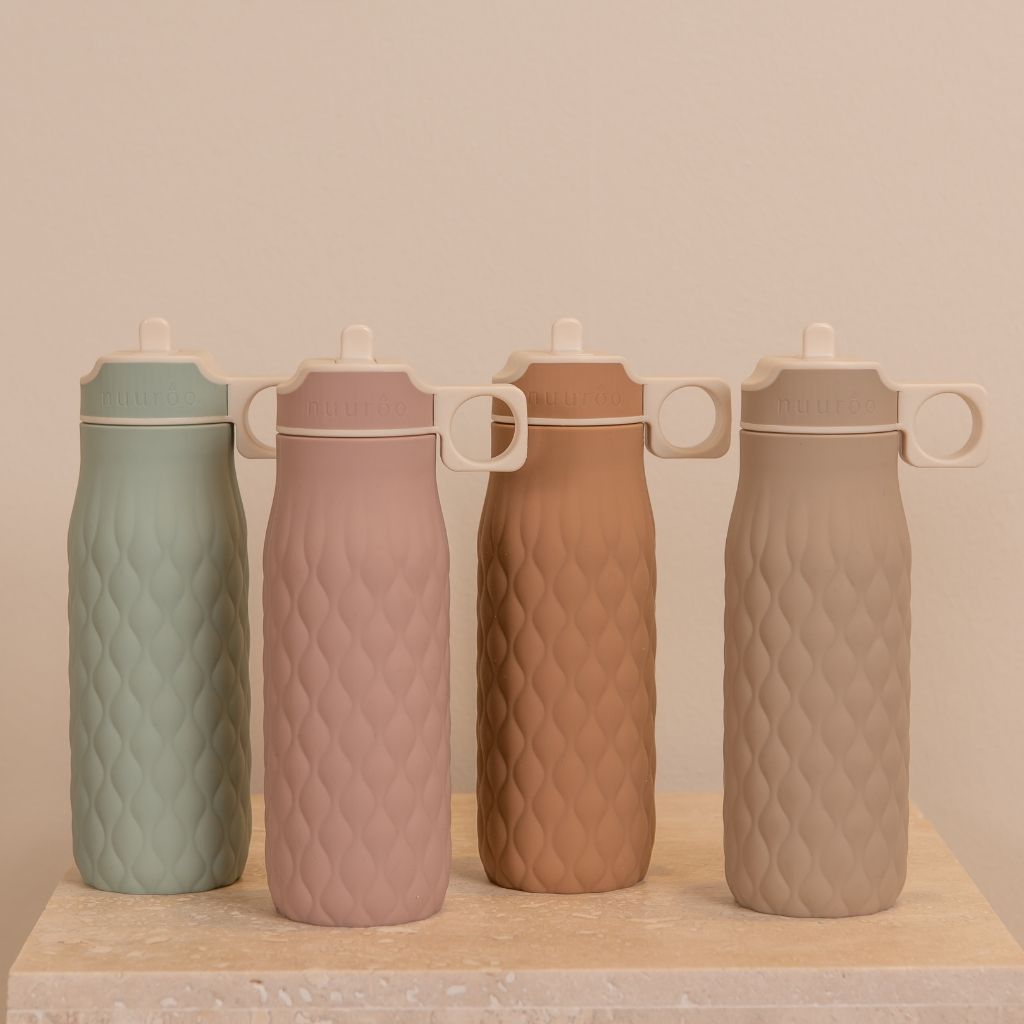 nuuroo Nima silikone drikkedunk - 400 ml Drinking bottle Woodrose