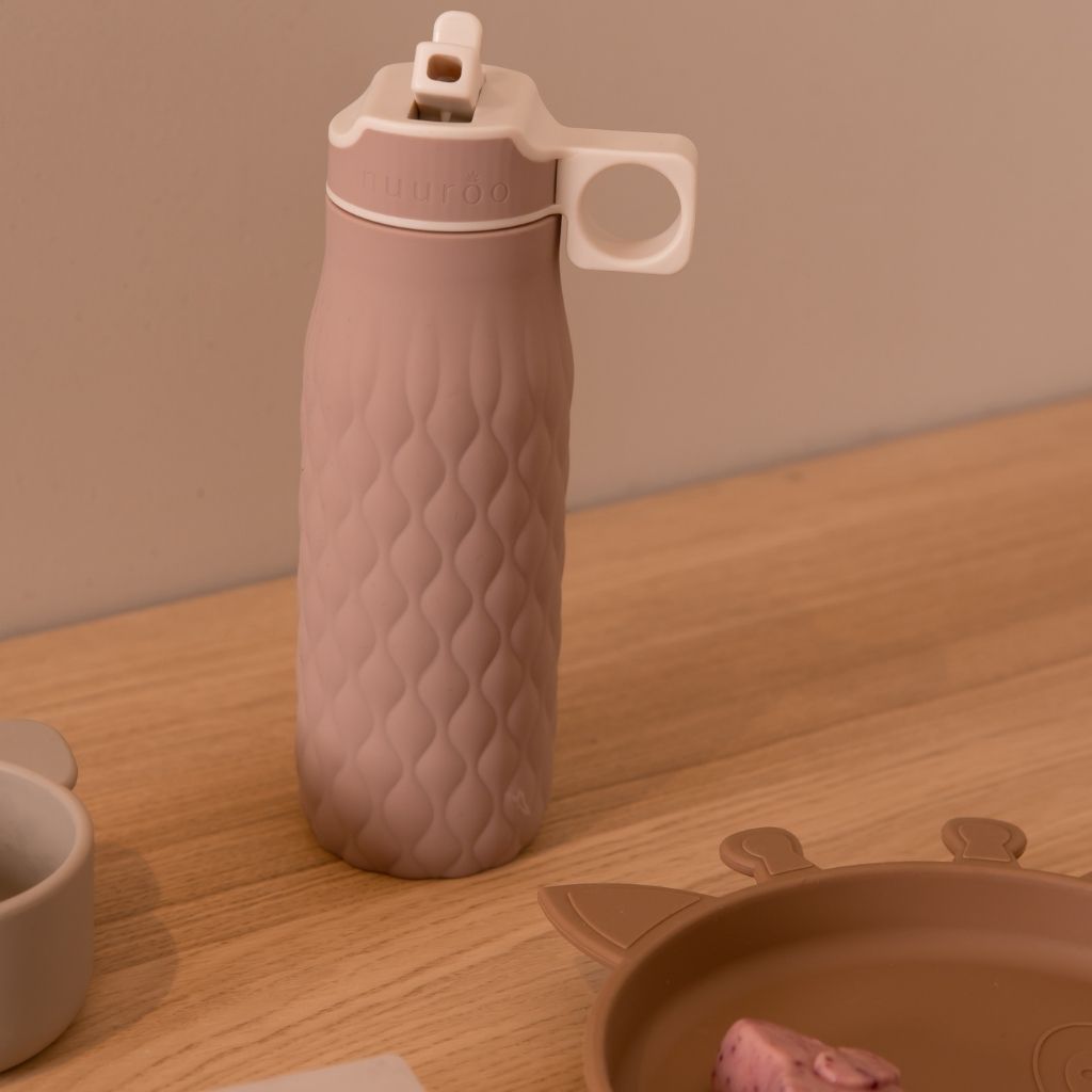 nuuroo Nima silikone drikkedunk - 400 ml Drinking bottle Woodrose