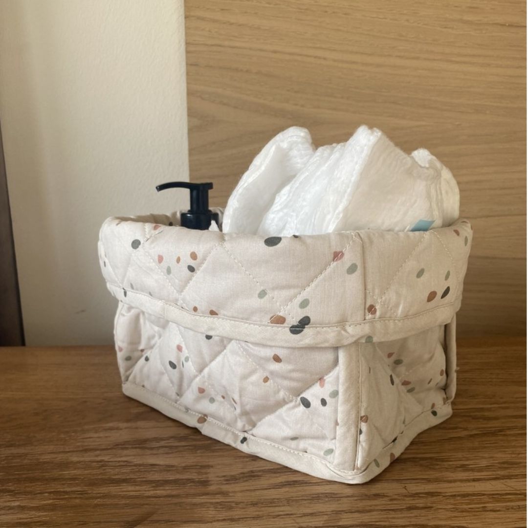 nuuroo Petu Petu - Kres quiltet opbevaringskurv - stor Storage bag Dots