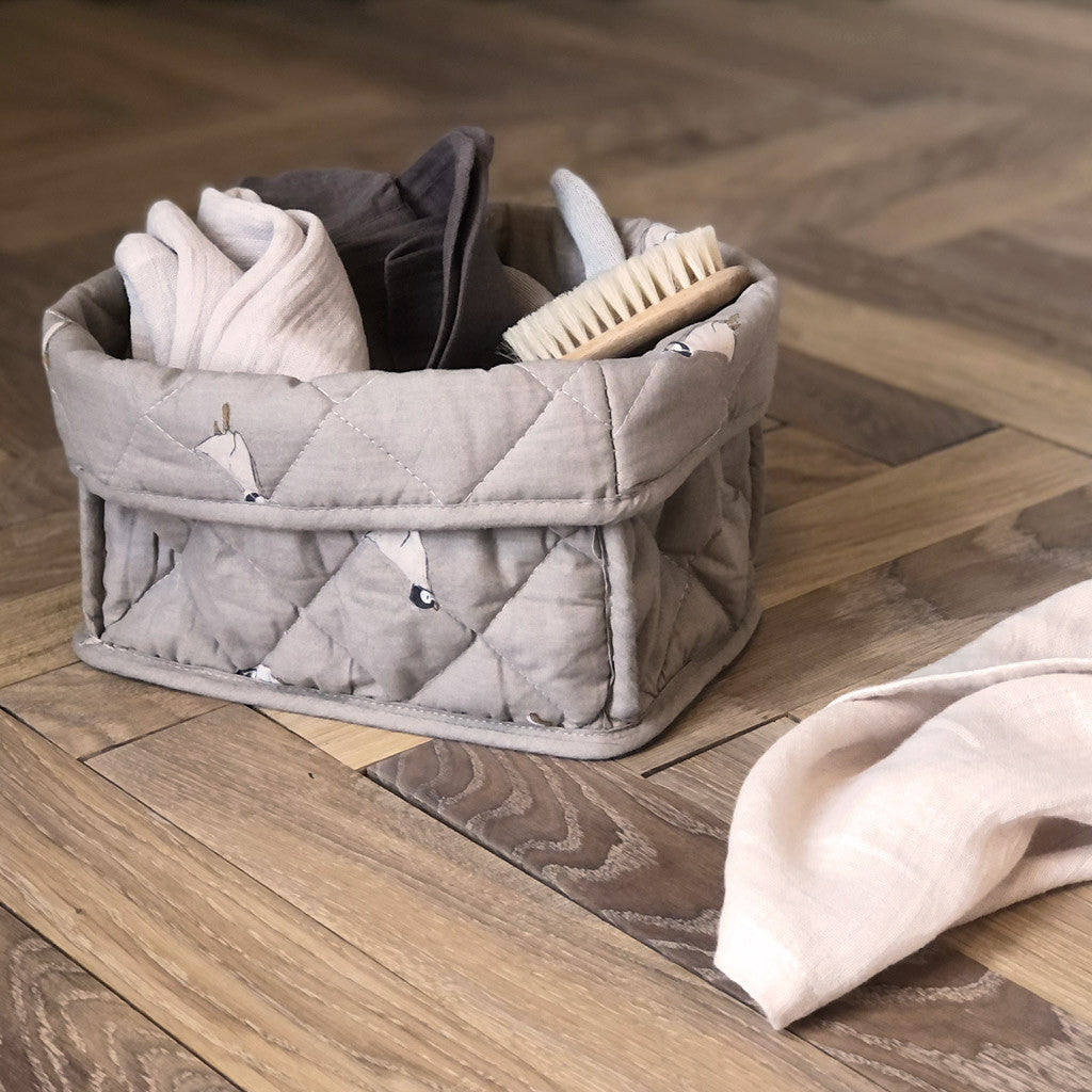 nuuroo Petu Petu - Kres quiltet opbevaringskurv - stor Storage bag Penguin