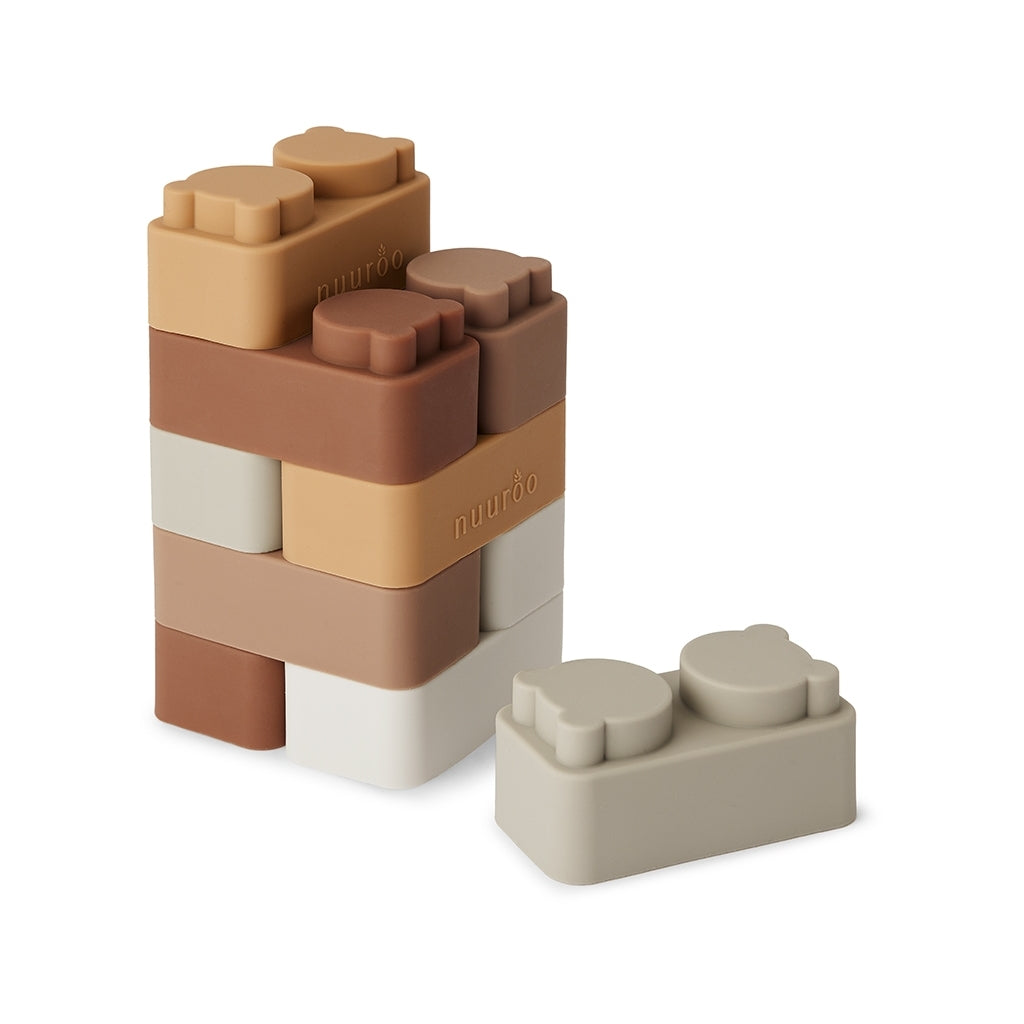 nuuroo Pile byggeklodser 10-pak Legetøj Brown color mix