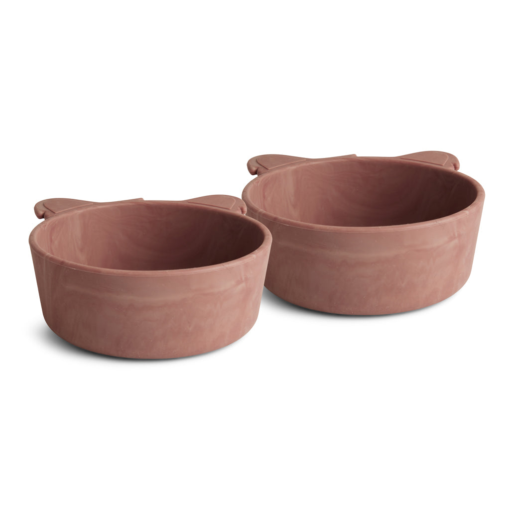 nuuroo Alex silikone dyb tallerken - 2 stk. Dyb tallerken Red mix