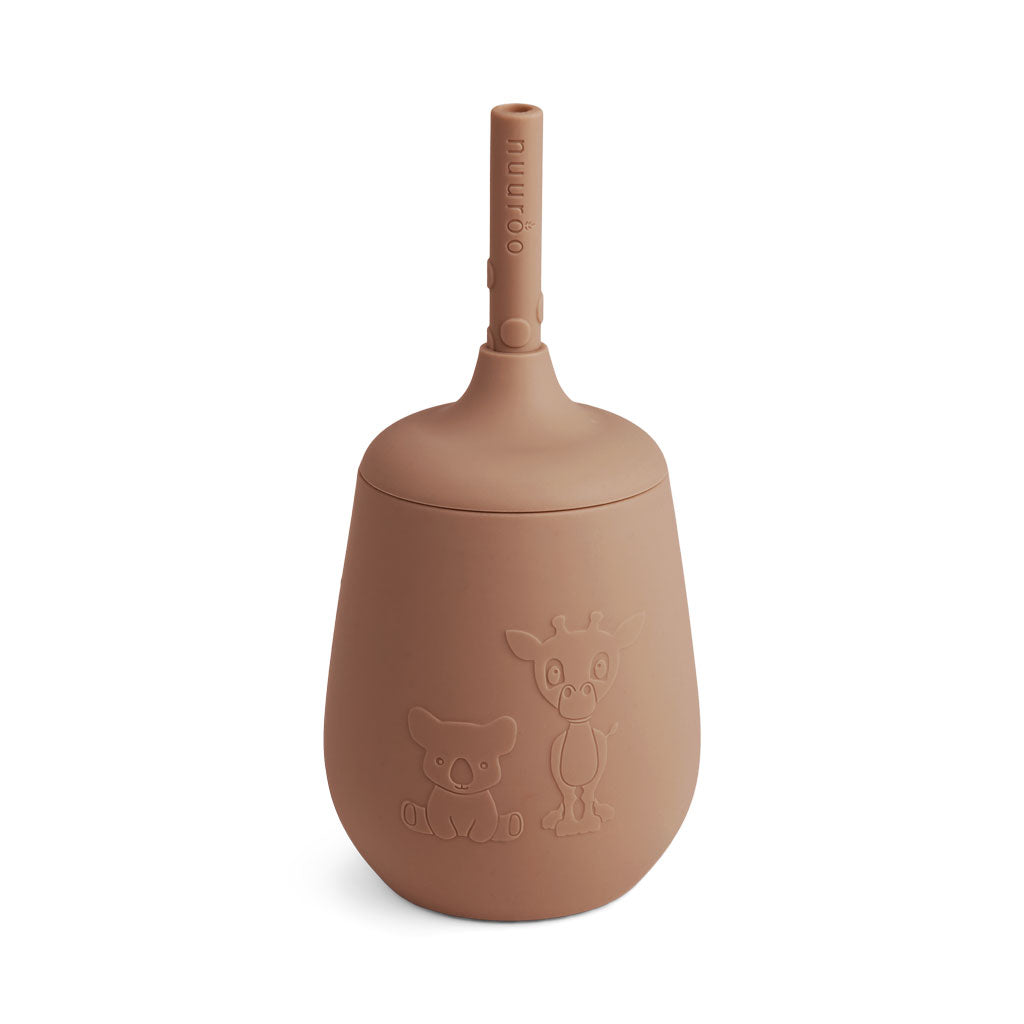 nuuroo Adita silikone kop med sugerør Kop Chocolate malt