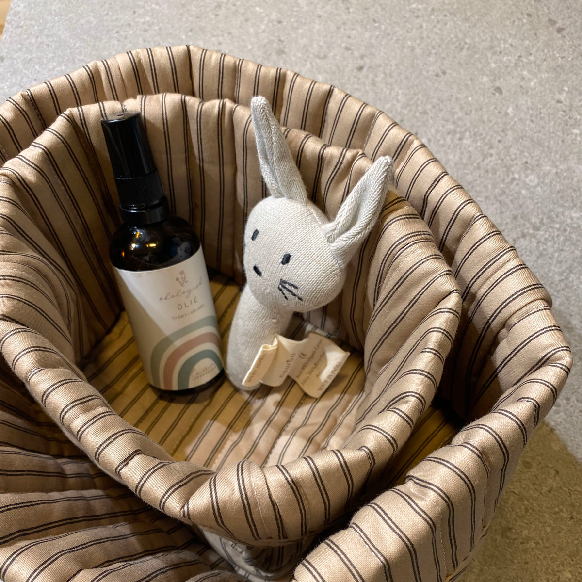 nuuroo Lumi kviltede opbevaringskurve - 2 stk Lagen Cream stripe