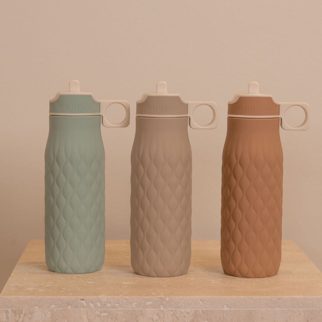 nuuroo Nima silikone drikkedunk - 400 ml Drinking bottle Cobblestone