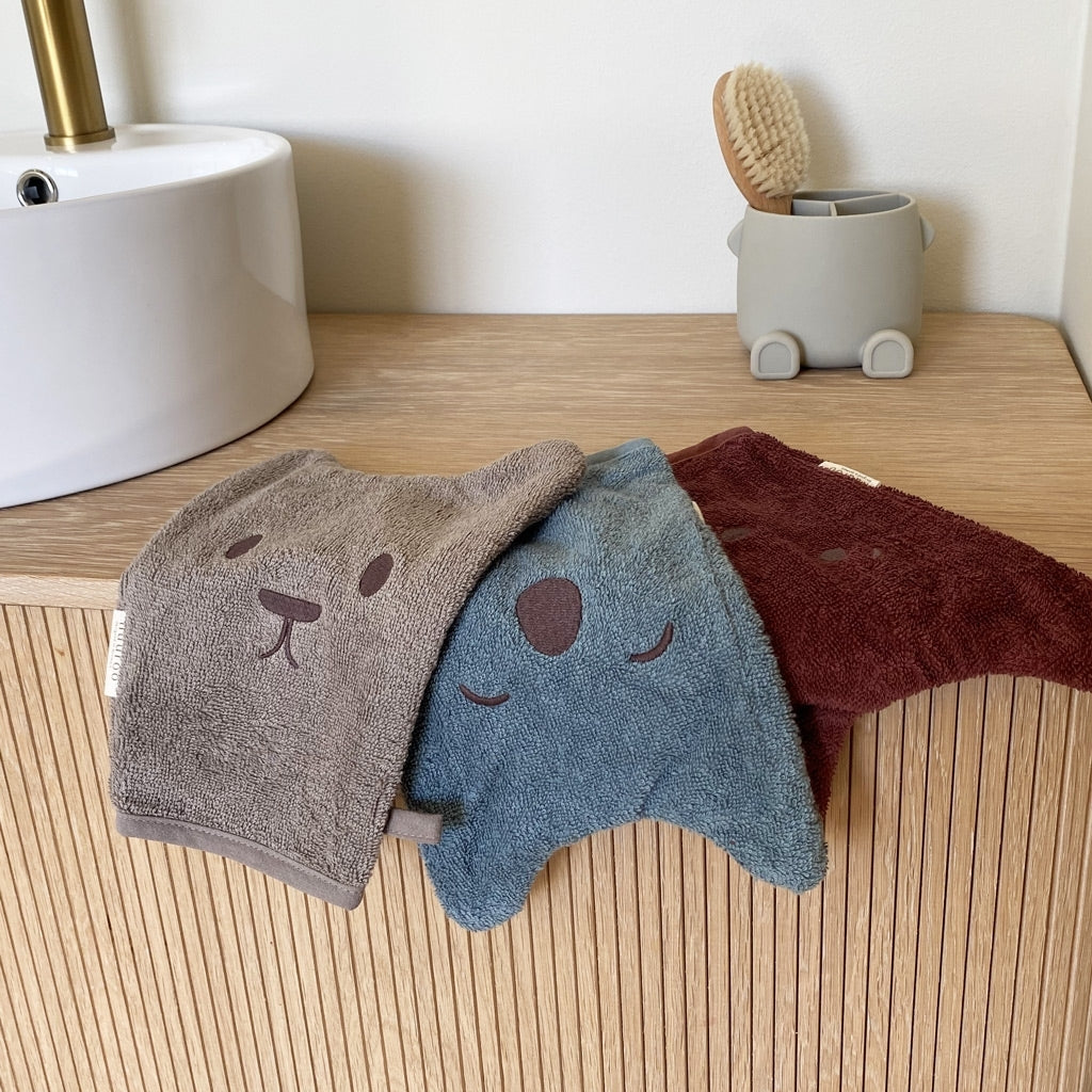 nuuroo Agnes vaskeklude - 2 stk. Face cloth Cobblestone / Lead