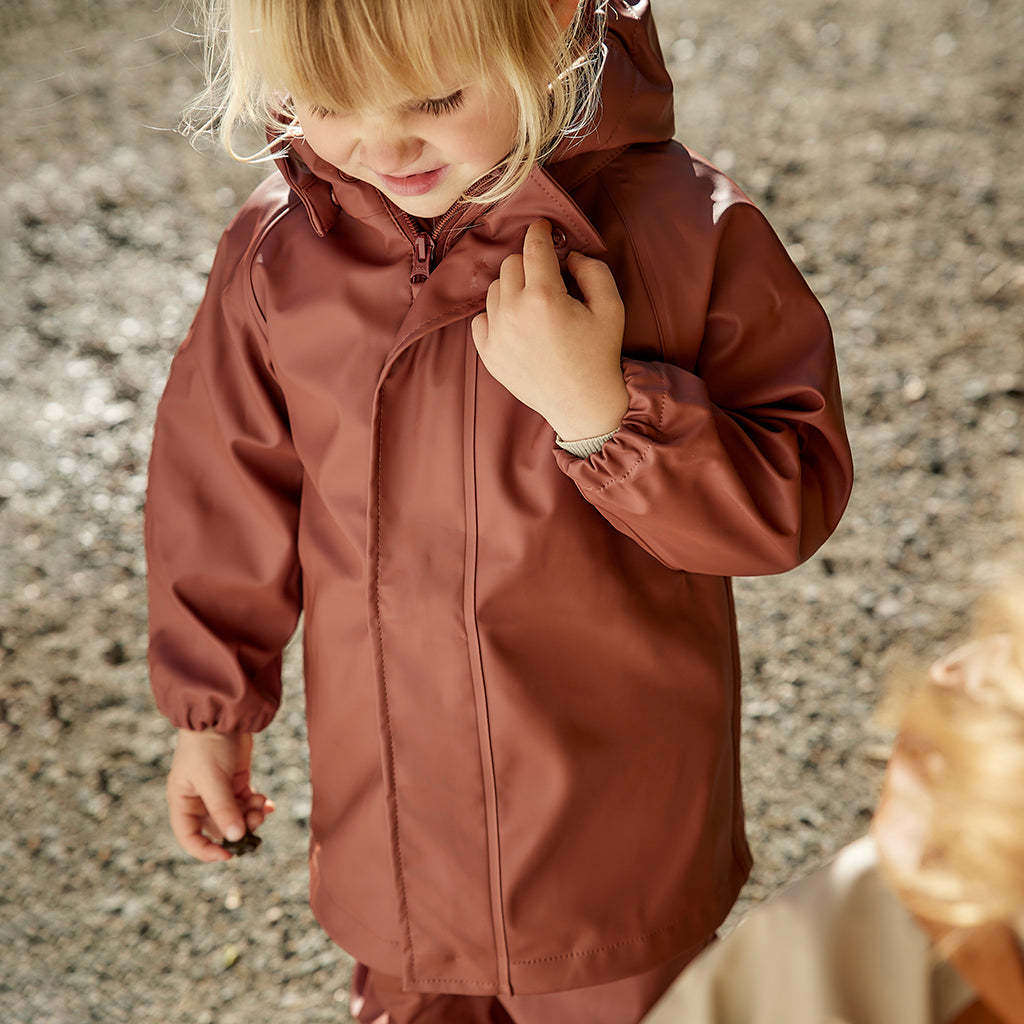 nuuroo Carla regnjakke Regntøj Mahogany