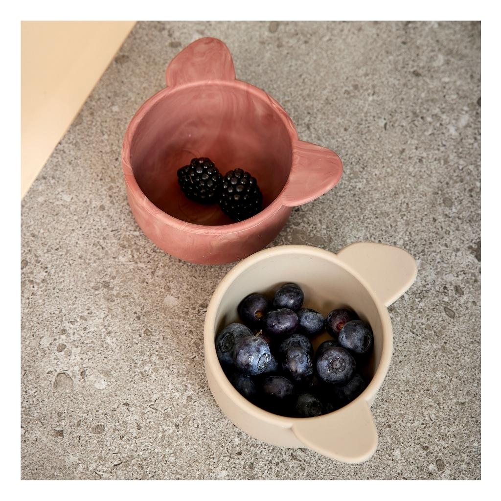 nuuroo Rosa silikone snackskål - 2 stk. Snackskål Cobblestone